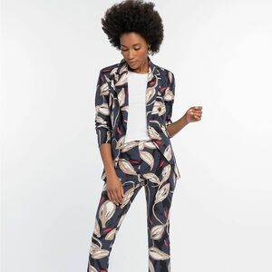 ⚫️ Nic + Zoe Petites Budding Printed Business Two-Button Blazer​